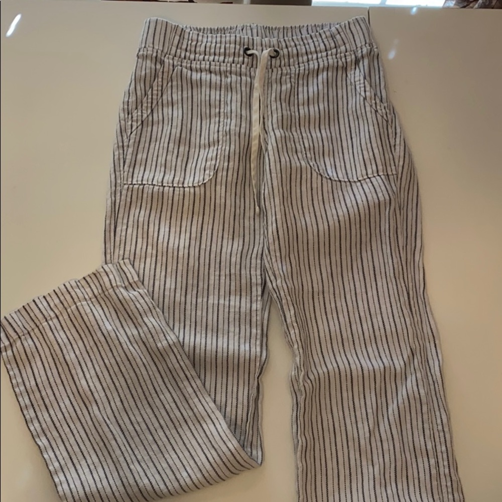 Athleta Stripe Linen Pant